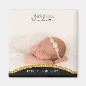 オリジナル作成 |ベビー写真の生誕発表 マグネット (正面)
