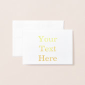 ミニ(8.89cm x 12.7cm)箔カード (封筒付き正面)