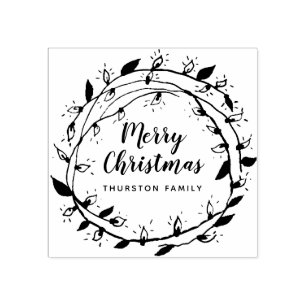 オリジナル作成  メリーリース  パーソナライズされた   ラバースタンプ