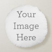 カスタムブラッシュドポリエステル ラウンドクッション (40.64cm) (裏面)