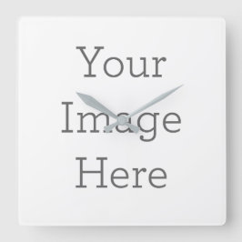 オリジナル作成 ラウンドホワイトフレーム壁時計 スクエア壁時計