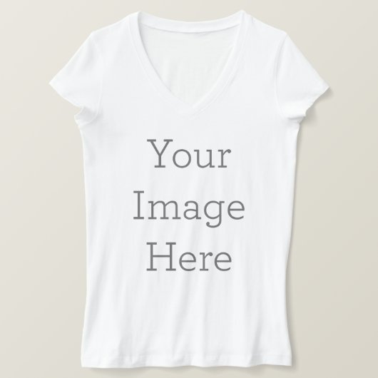 レディースBella+CanvasジャージーVネックTシャツ (デザイン正面)