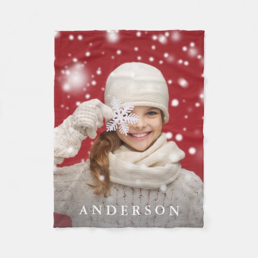 オリジナル作成 | 写真と名前の追加カスタム方法 フリースブランケット (正面)