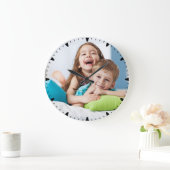 オリジナル作成 家族写真 ラージ壁時計 (ホーム)