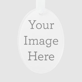 オリジナル作成 楕円形アクリルオーナメント オーナメント