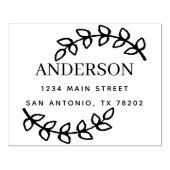 オリジナル作成 | 葉っぱの返送先住所 ラバースタンプ (インプリント)