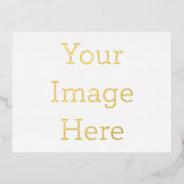 オリジナル作成 10.8cm x 14.2cm 箔招待状ポストカード (正面)