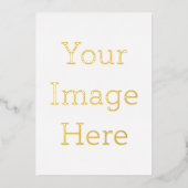 12.7cm x 17.8cm 箔招待状 (正面)