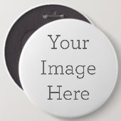 ラウンド缶バッジ, 超特大、15.24cm (正面&裏面)