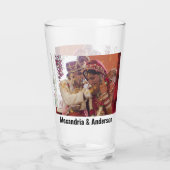 オリジナル作成 | 2枚の写真 |名前をカスタムする |文字 タンブラーグラス (裏面)