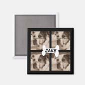 オリジナル作成 | 4ペット犬の写真Instagram マグネット (正面/裏面)