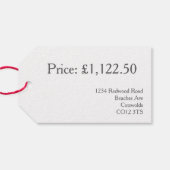 オリジナル価格札 - ハンドメイド木製品 ギフトタグ (裏面横)