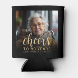 オリジナル写真でお祝いしよう 80歳の誕生日パーティー 缶クーラー