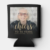 オリジナル写真でお祝い 90歳の誕生日パーティー 缶クーラー (裏面)