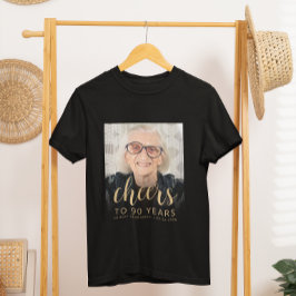 オリジナル写真でお祝い!90歳の誕生日パーティー Tシャツ