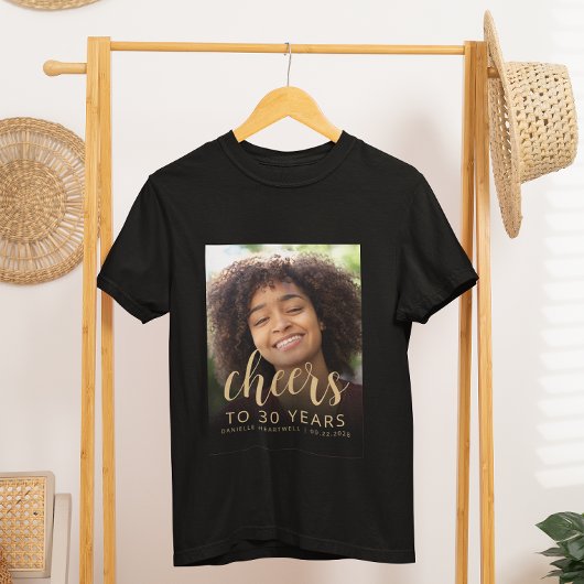 オリジナル写真で乾杯!30歳の誕生日パーティー Tシャツ