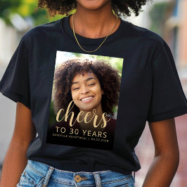 オリジナル写真で乾杯!30歳の誕生日パーティー Tシャツ