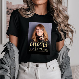 オリジナル写真で乾杯!40歳の誕生日パーティー トライブレンドTシャツ