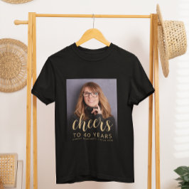 オリジナル写真で乾杯!40歳の誕生日パーティー Tシャツ
