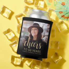 オリジナル写真で乾杯!60歳の誕生日パーティー 缶クーラー