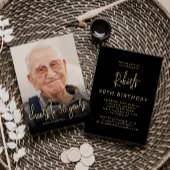 オリジナル写真で乾杯!90歳の誕生日パーティー 招待状