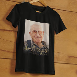 オリジナル写真で乾杯！90歳の誕生日パーティー Tシャツ