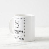 オリジナル写真とカスタムメッセージ コーヒーマグカップ (正面左)