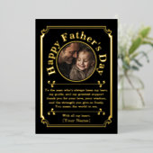 オリジナル写真とゴールドホイルの父の日カード 箔シーズンカード (立ち正面)