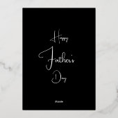 オリジナル写真とゴールドホイルの父の日カード 箔シーズンカード (裏面)