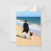 オリジナル写真とテキストのカード ハッピーホリデー ノートカード (裏面)