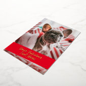 オリジナル写真とテキストの本物のホイルカード 箔招待状 (回転した状態)