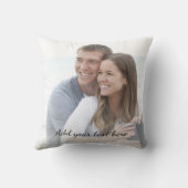 オリジナル写真とテキストを追加 クッション (裏面)