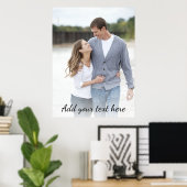 オリジナル写真とテキストを追加 ポスター (ホームオフィス)