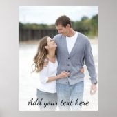 オリジナル写真とテキストを追加 ポスター (正面)