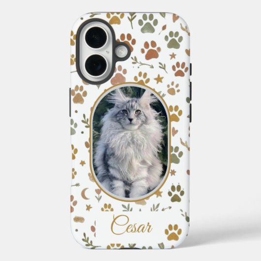 オリジナル写真と名前のペットメモリアル携帯ケース Case-Mate iPhoneケース (裏面)