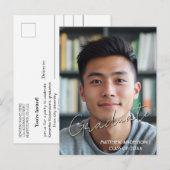 オリジナル写真と招待状のポストカード 卒業式4 ポストカード (正面/裏面)