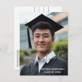 オリジナル写真と招待状3 ポストカード 卒業式 (正面/裏面)