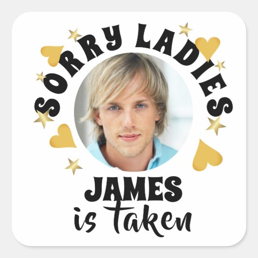 オリジナル写真のカスタムバチェロレッテパーティーギフト スクエアシール (正面)