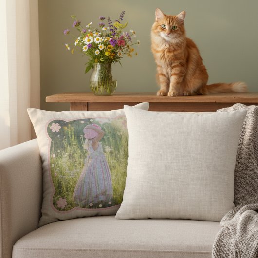 オリジナル写真のクッション - ラスティックなファームハウススタイル クッション