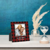 オリジナル写真のチェック柄のログジャケットテンプレートをカスタマイズ フォトプラーク (インサイチュ)