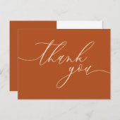 オリジナル写真のテラコッタ風感謝カード ポストカード (正面/裏面)