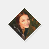 オリジナル写真のナプキン スタンダードカクテルナプキン (角)