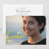 オリジナル写真の卒業祝い 招待状 (正面/裏面)