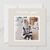 オリジナル写真の太陽の子供の誕生日 サンキューカード (正面)