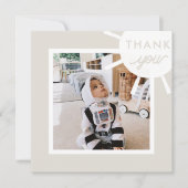 オリジナル写真の太陽の子供の誕生日 サンキューカード (正面)