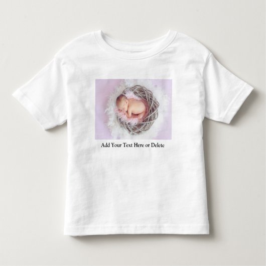 オリジナル写真の幼児用ベビーギフト トドラーTシャツ (正面)