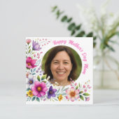 オリジナル写真の母の日カード　フラワーデザイン シーズンカード (スタンド正面)