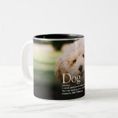 オリジナル写真の犬の定義 ツートーンマグカップ (正面左)