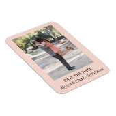 オリジナル写真の結婚式予定日マグネット マグネット (右側)