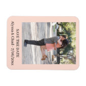 オリジナル写真の結婚式予定日マグネット マグネット (横)